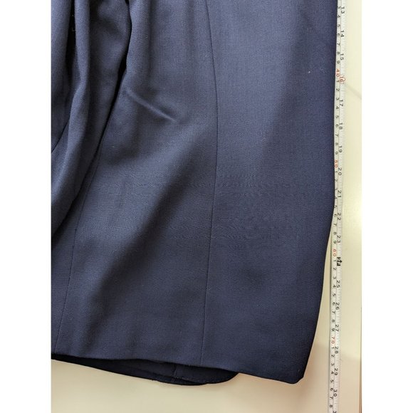 Lauren Ralph Lauren Womens Blazer Jacket Size 16? Monogram Navy Silver Button - Picture 7 of 8